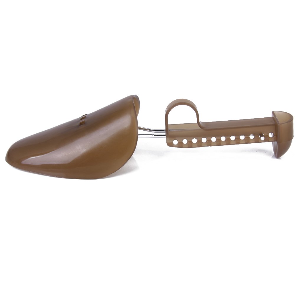 1 Pair of Adjustable Plastic Shoe Trees for Men UK Size 613Brown